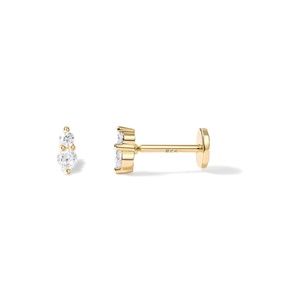 14K Gold Plated Flat Back Stud